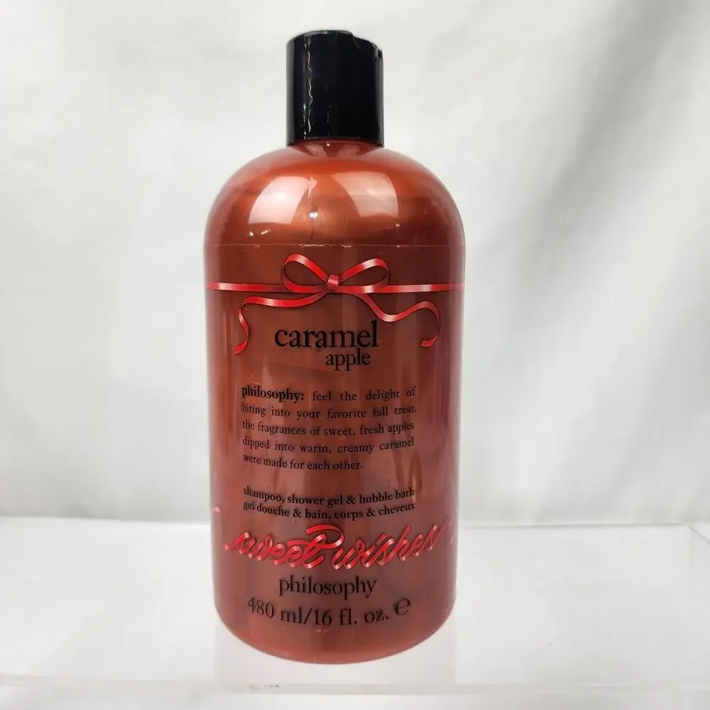 Philosophy Caramel Apple 3 in 1 Shampoo Shower Gel Body Wash 16 oz NEW